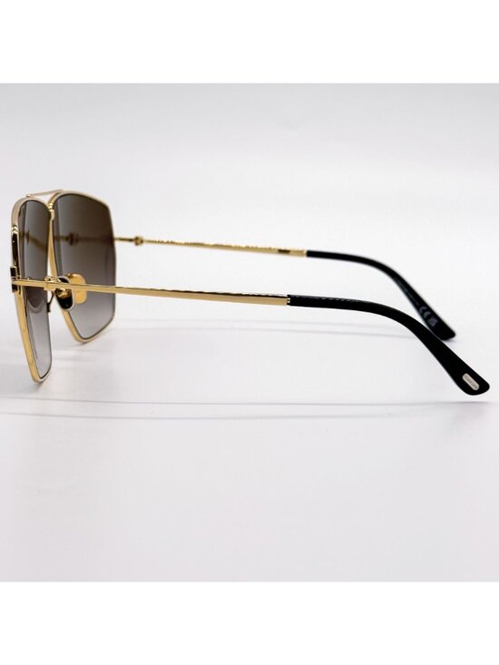 NEW TOM FORD STELLA TF1185 30B SUNGLASSES GOLD/BROWN UNISEX FT1185/S EYEWEAR main image 5